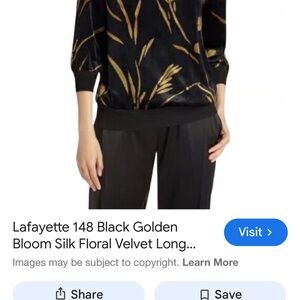 Lafayette 148 velvet top